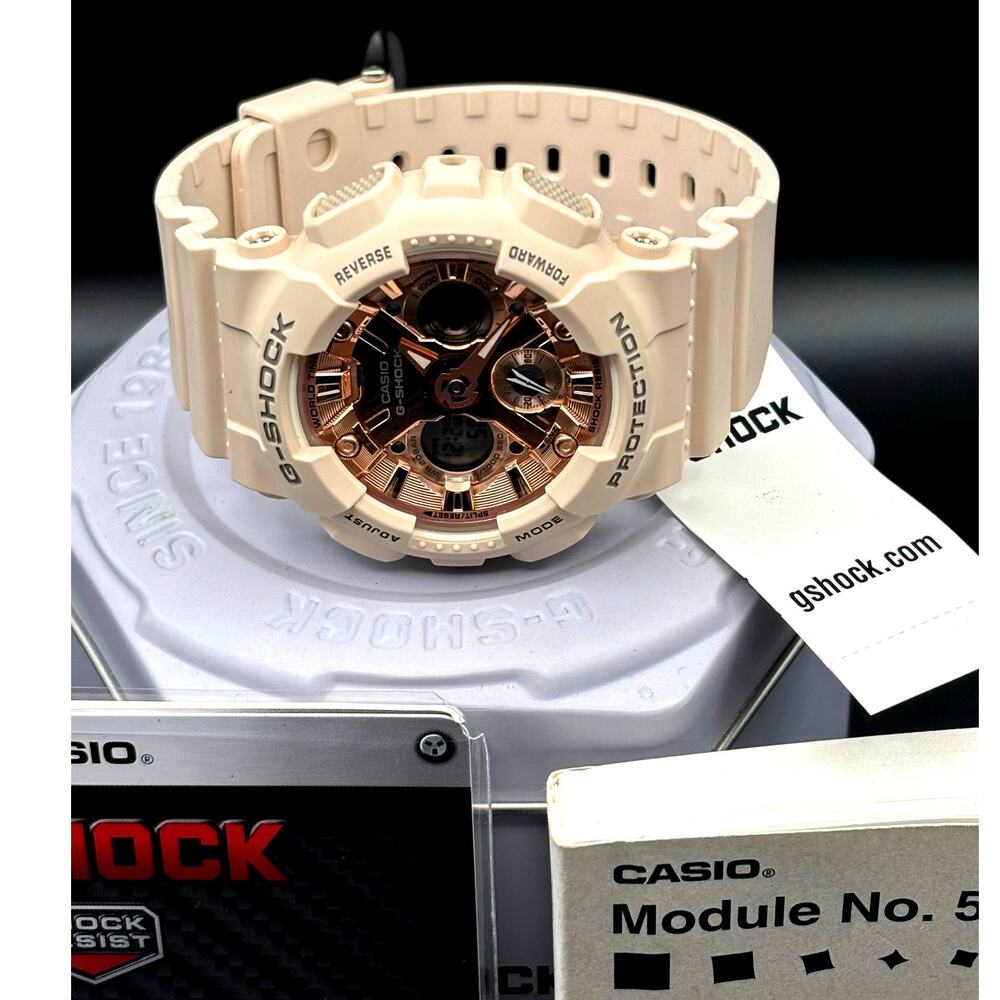 Casio G-Shock GMAS120MF-4A Womens Blush Pink Metallic Analog Digital Watch NIBWT - Picture 4 of 17